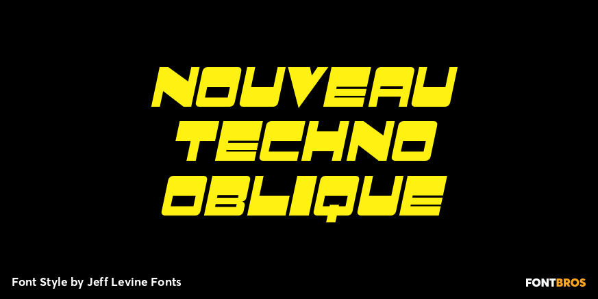 Nouveau Techno Oblique Font Poster #1