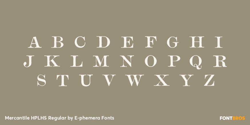 Mercantile HPLHS Regular Font Poster #3