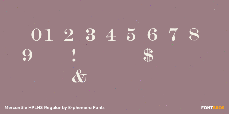 Mercantile HPLHS Regular Font Poster #4