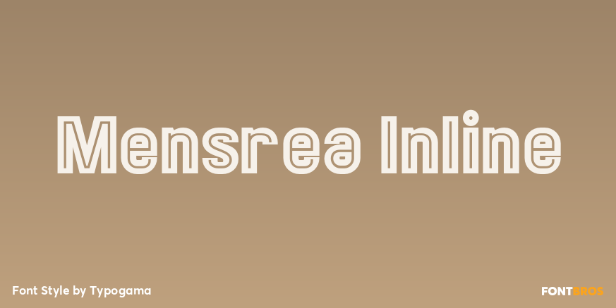 Mensrea Inline Font Poster #1