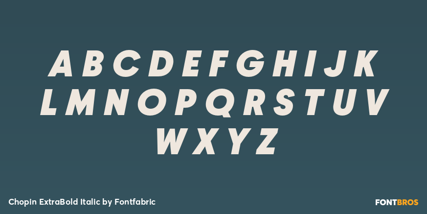 Chopin ExtraBold Italic Font Poster #2