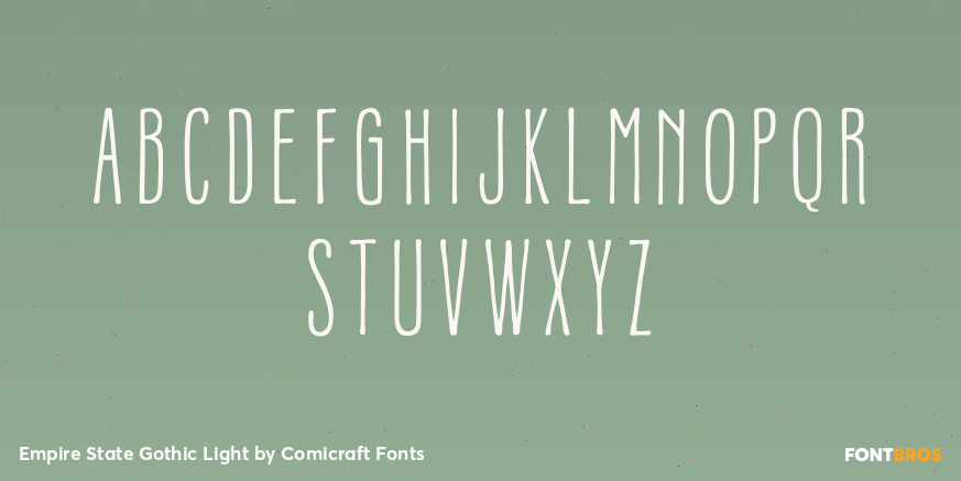 Empire State Gothic Light Font Poster #2