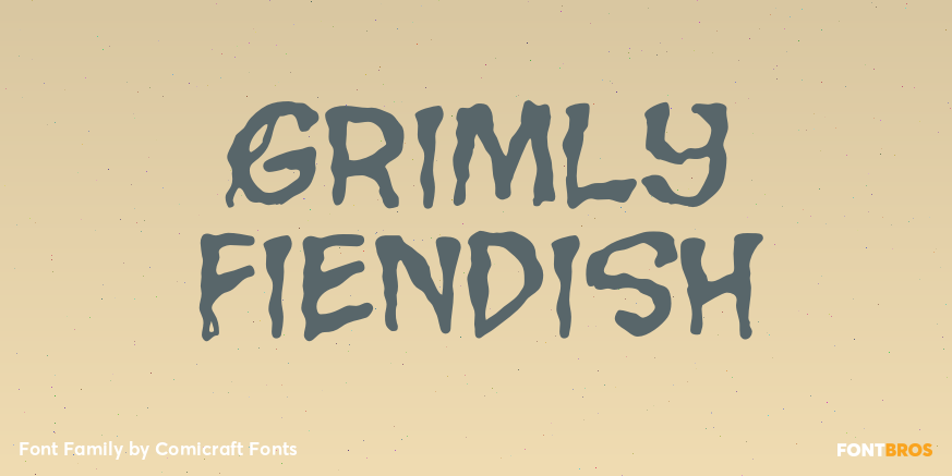 Grimly Fiendish Font Poster #1