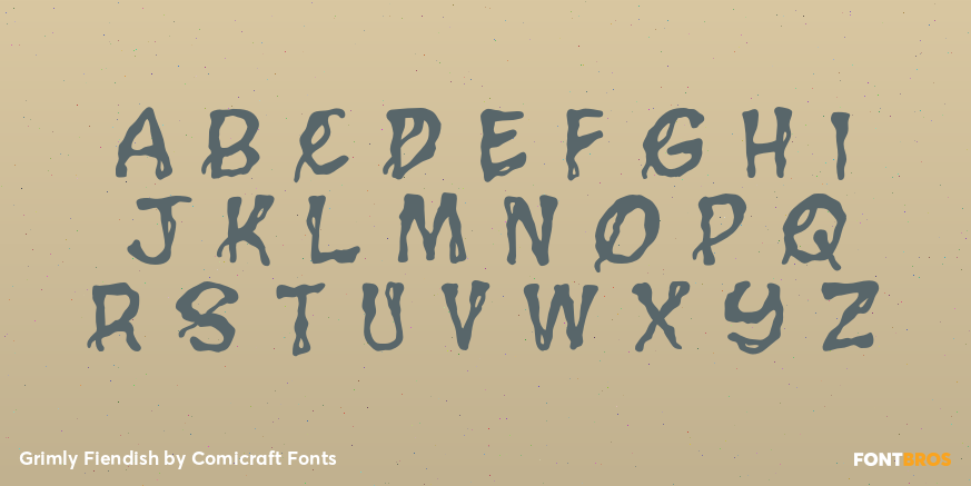 Grimly Fiendish Font Poster #2