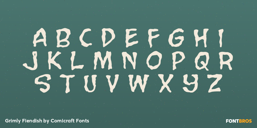 Grimly Fiendish Font Poster #3