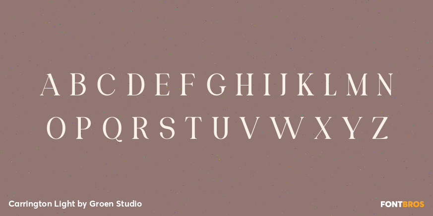 Carrington Light Font Poster #2