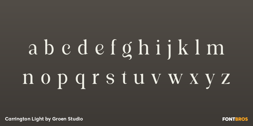 Carrington Light Font Poster #3