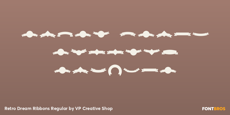 Retro Dream Ribbons Regular Poster