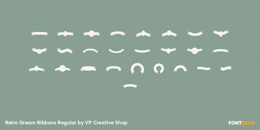 Retro Dream Ribbons Regular Font Poster #3