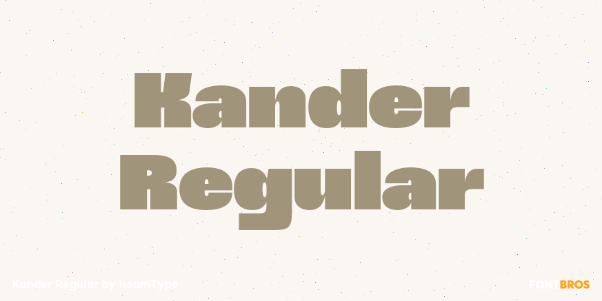 Kander Regular Font Poster