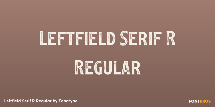 Leftfield Serif R Regular Poster
