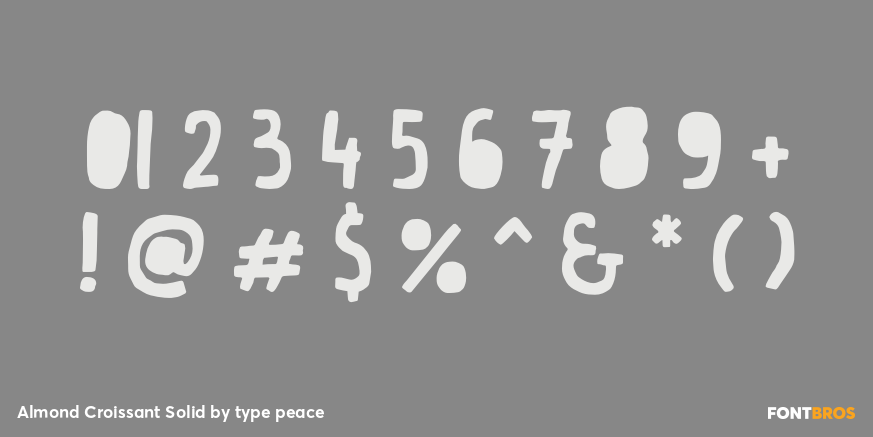 Almond Croissant Solid Font Poster #1