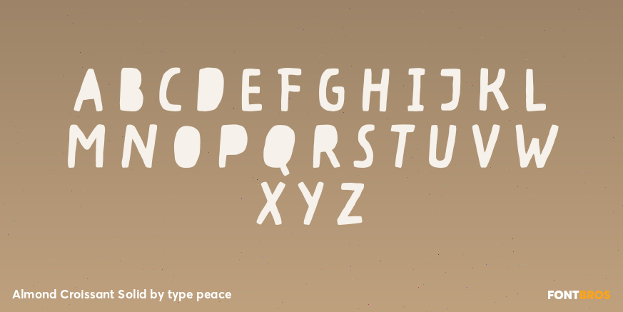 Almond Croissant Solid Font Poster #2