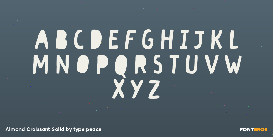 Almond Croissant Solid Font Poster #3