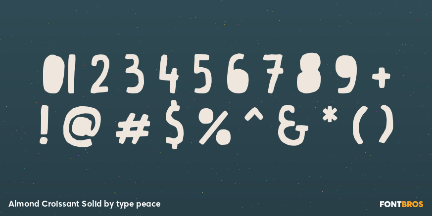 Almond Croissant Solid Font Poster #4