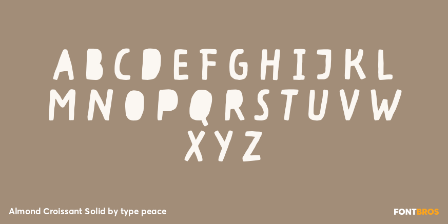 Almond Croissant Solid Font Poster #1