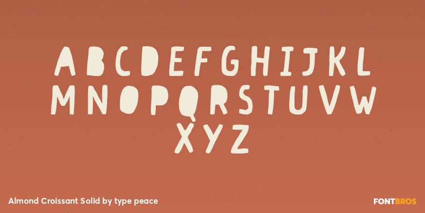 Almond Croissant Solid Font Poster #1