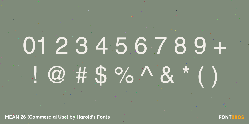 MEAN 26 (Commercial Use) Font Poster #4
