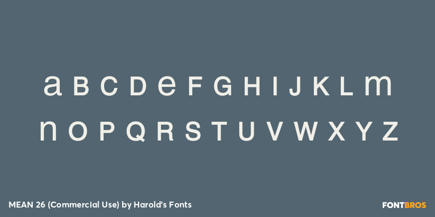 MEAN 26 (Commercial Use) Font Poster #3