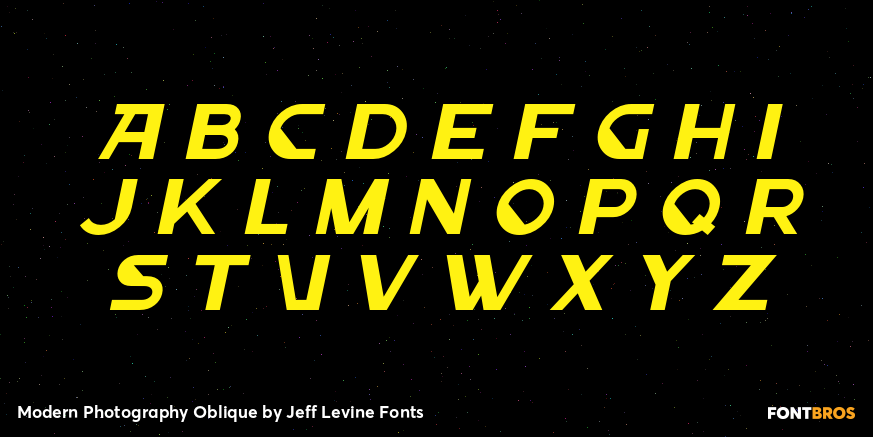 Modern Photography Oblique Font Poster #2