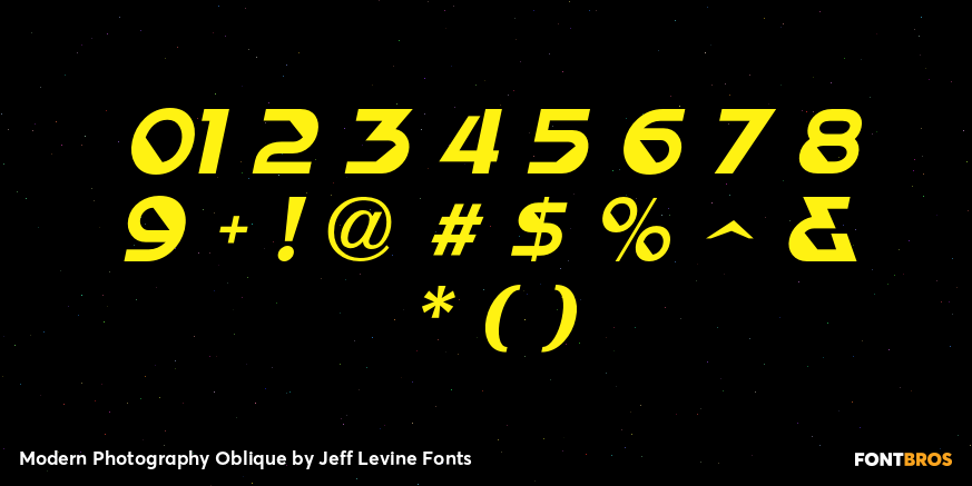 Modern Photography Oblique Font Poster #4