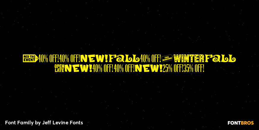 Attention Getters Font Family Poster