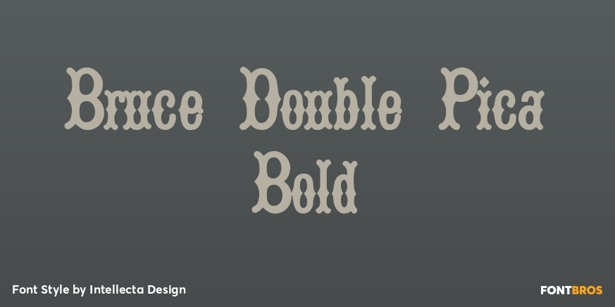 Bruce Double Pica Bold Poster