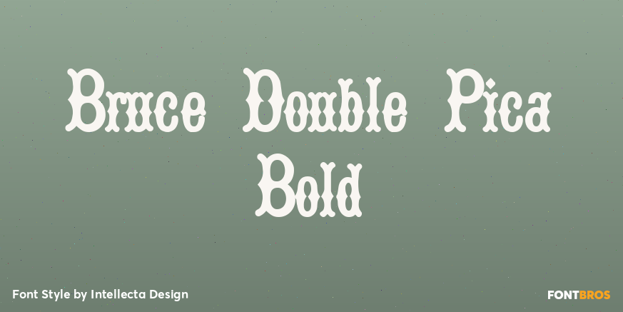 Bruce Double Pica Bold Poster