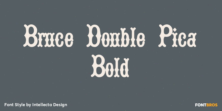 Bruce Double Pica Bold Poster