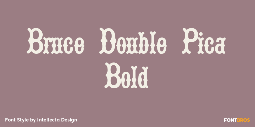 Bruce Double Pica Bold Poster