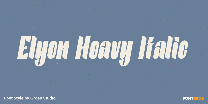 Elyon Heavy Italic Poster
