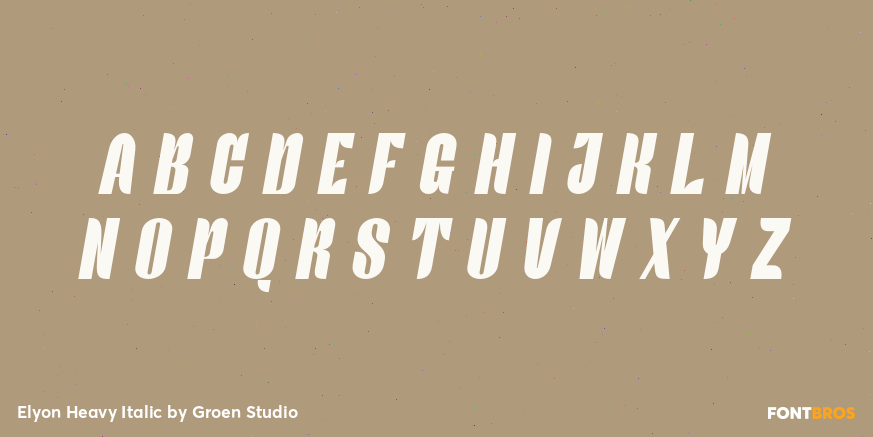 Elyon Heavy Italic Font Poster #2