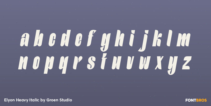 Elyon Heavy Italic Font Poster #3