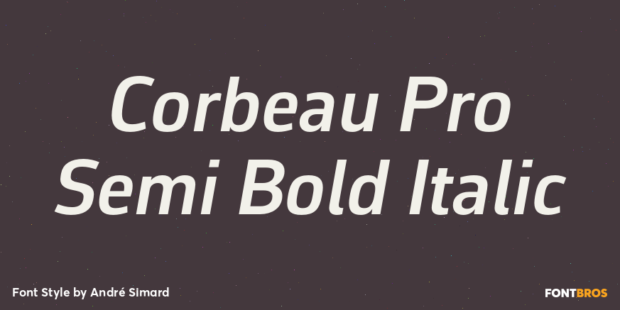 Corbeau Pro Semi Bold Italic Font Poster #1