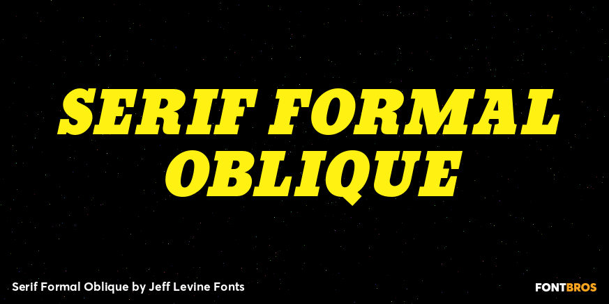 Serif Formal Oblique Font Poster #1