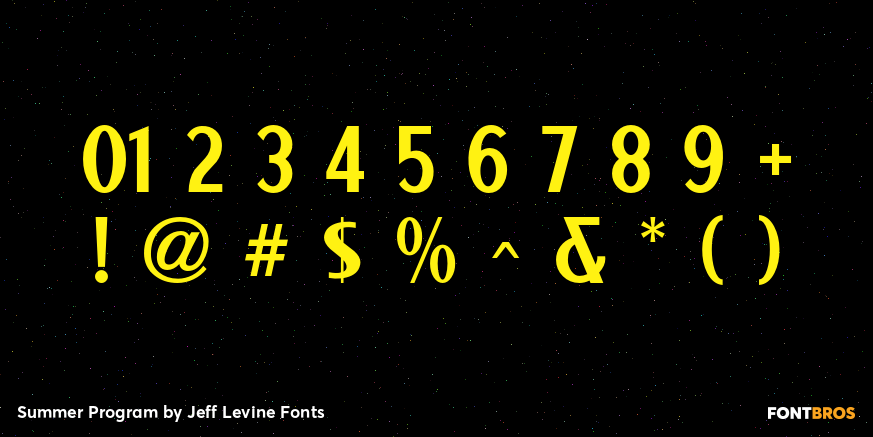 Summer Program Font Poster #4