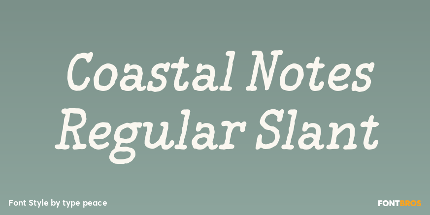 Coastal Notes Regular Slant Poster