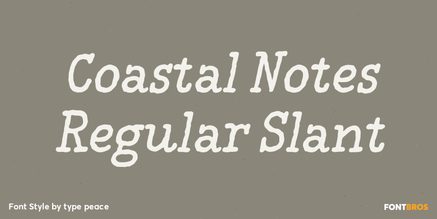 Coastal Notes Regular Slant Poster