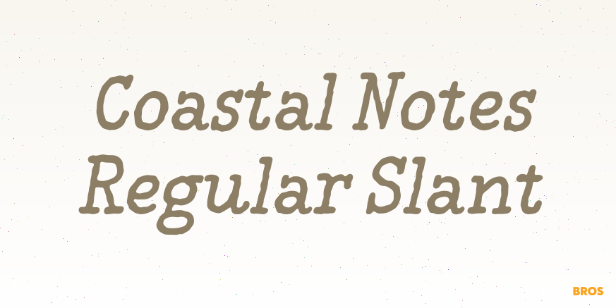 Coastal Notes Regular Slant Poster