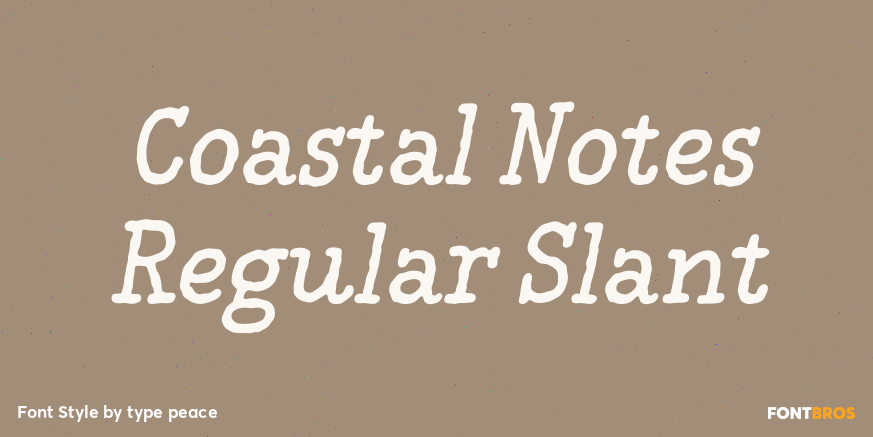 Coastal Notes Regular Slant Poster