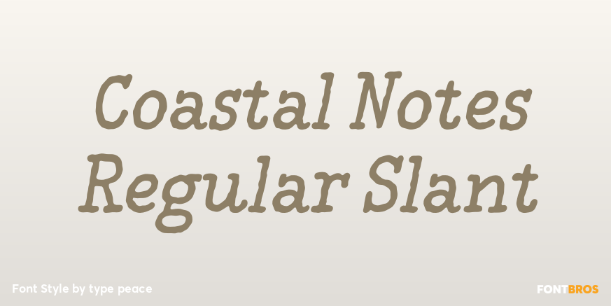 Coastal Notes Regular Slant Poster