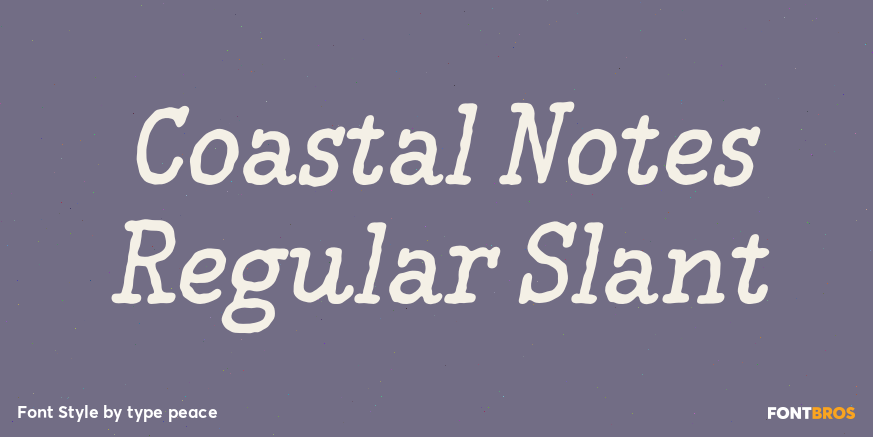 Coastal Notes Regular Slant Poster