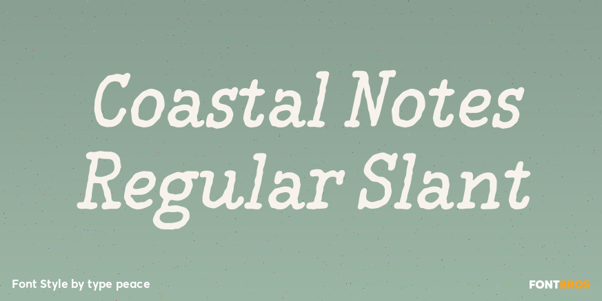 Coastal Notes Regular Slant Poster