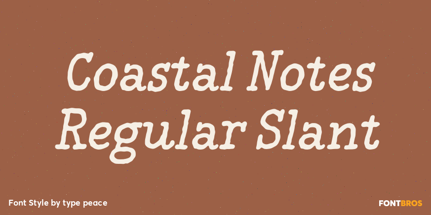 Coastal Notes Regular Slant Poster