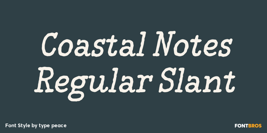 Coastal Notes Regular Slant Poster