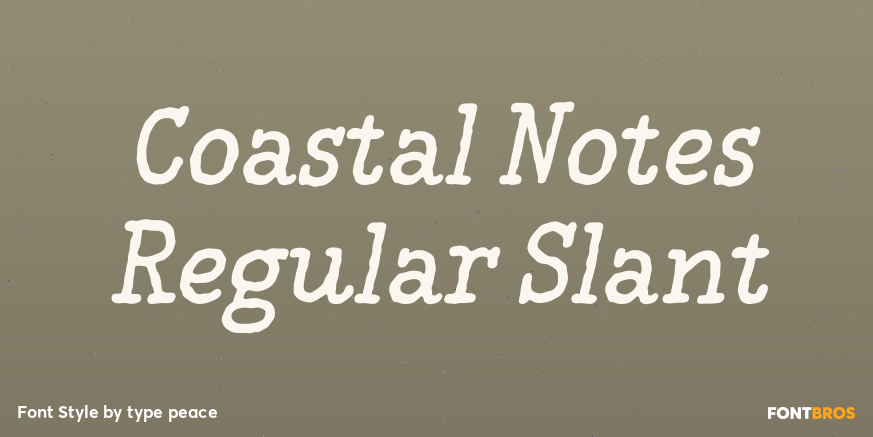 Coastal Notes Regular Slant Poster
