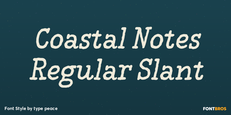 Coastal Notes Regular Slant Poster