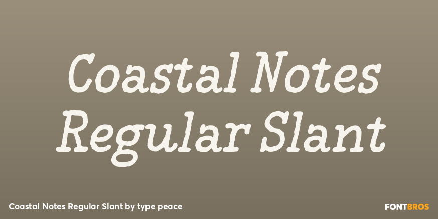 Coastal Notes Regular Slant Poster