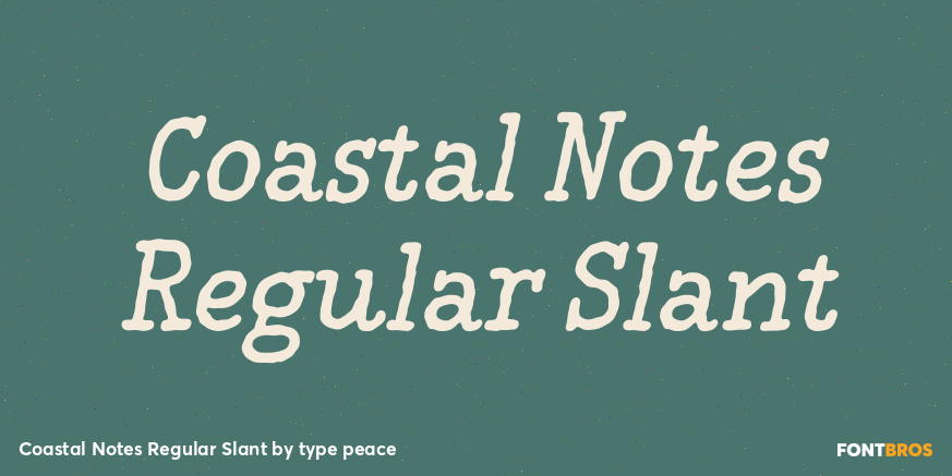 Coastal Notes Regular Slant Poster