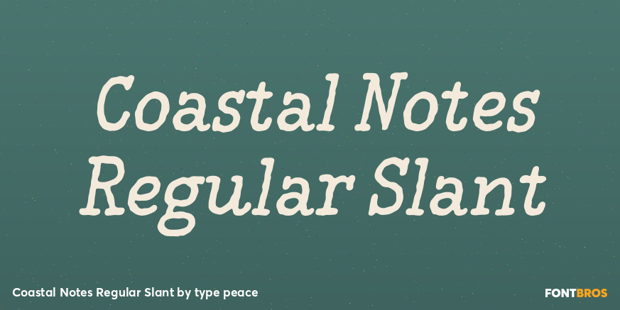 Coastal Notes Regular Slant Poster